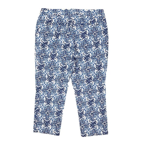 Milly For Design Nation Womens Blue White Nautical Sailor Ankle Pants Size 8 - Picture 2 of 7